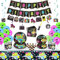 80s Party Decorations Kit, 80’s Party Supplies Including HAPPY BIRTHDAY Banner, Hanging Swirls, Plates, Napkins, Tablecloth, Cups, Tableware, Balloons - Serves 20 Guest