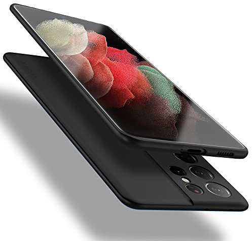 X-level for Samsung Galaxy S21 Ultra Case Slim Fit Soft TPU Super Ultra-Thin S21 Ultra Phone Back Cover Light Protective Matte Finish Coating Cases Compatible Samsung S21 Ultra 5G - Black