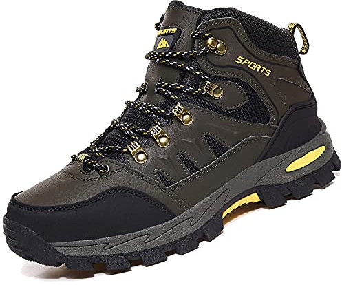 VTASQ Scarpe da Trekking Uomo Donna Arrampicata Sportive Impermeabili Traspiranti Passeggiate Stivali per Antiscivolo Sportive All'aperto Scarpe da Escursionismo A22Verde Militare 44EU