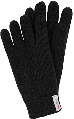 Indicode Herren Jason Handschuhe Fleece Futter | Herrenhandschuhe Damenhandschuhe Black, M/L