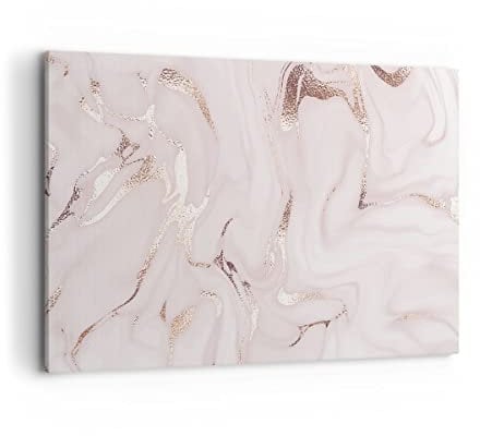 Wandbilder Dekoration Wohnzimmer Rosa Marmor verschüttet Bilder auf Leinwand 120x80cm Leinwandbild Schlafzimmer Küche Deko Wand Kunstdruck Art Groß XXL Wanddeko Bild Wall Decor Canvas AA120x80-4799