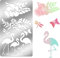 ORIGACH 17.7 x 10.1 cm Schablonen, Flamingo Metall Schablonen für Brandmalerei Holzverbrennung Gravur und Scrapbooking Projekt