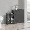 [en.casa] Mobile da Bagno a Terra (AxPxL) 58 x 16 x 48 cm Contenitore Salvaspazio con Cassetti Armadietto da Bagno - Grigio Scuro