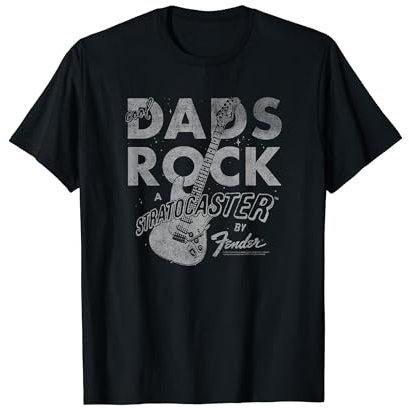 Fender Father's Day Cool Dads Rock A Stratocaster Poster Maglietta