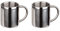 BigDean 2er Set Edelstahl-Thermobecher - 200ml je Campingbecher - Kaffeetasse aus hochwertigem Edelstahl - Kaffeebecher bruchsicher - doppelwandige Camping Tasse - glänzend
