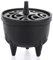JUXYES Vintage Tripod Incense Burner Holder with Lid, Cast Iron Incense Holder Metal Cauldron Censer Antique Cone Coil Incense Burner Holder for Incense Resins, Cones or Wax Melts