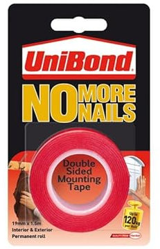 AMK® Unibond No More Nails Double Sided Mounting Tape Roll Adhesive Red Pernament