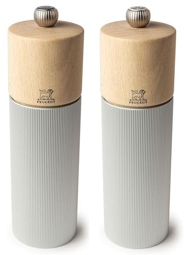 Dekomiro Peugeot Set Line ALU Manuelle Salz- und Pfeffermühle 18 cm