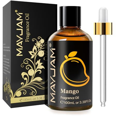 MAYJAM Olio Di Fragranze Di Mango 100ml, Premium Mango Di Fragranze Aromaterapia Per Olio Essenziali di Diffusori, Umidificatori, DIY, Casa