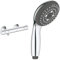 GROHE Mitigeur thermostatique Douche Grohtherm 800 34558000 & Pommeau de douche Vitalio Start, 3 jets, douchette avec technologie anti-brulûre et à économie d'eau