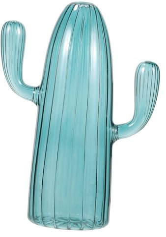 FRCOLOR Kleine Glasvase aus Glas in Blau Dekorativ für Blumen und Pflanzen Vielseitige Tischdeko für Zuhause und Garten