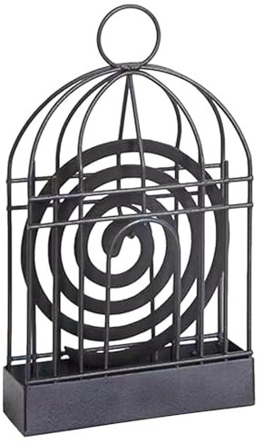Brûleur À Serpentin Anti-moustiques, Brûleur De Support De Bobine De Moustiques De Cage D'oiseau, Brûleur À Serpentin Anti-moustiques Rétro avec Crochet De Suspension pour Terrasse, Jardin