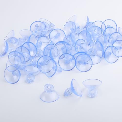 Gebiuhoo Saugnäpfe für Lichterketten 60 Stück Transparent Saugnäpfe Ø25mm Klare Sucker Pad Saugnapf Klein Saugnapfhalter Klare Sucker Pad für Weihnachten Ostern Silvester Dekoration