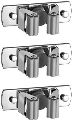 GXGM 3 PCS Porta Scope Parete Portascope da Muro Appendi Scope a Muro Autoadesivo Appendiscope da Muro in Acciaio Inox Avvitabile Ganci Porta Attrezzi da Giardino