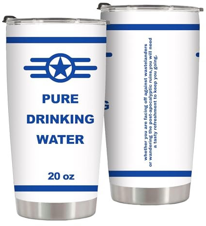 Vaso personalizado de agua potable pura, vaso de café helado de acero inoxidable aislado de 20 onzas con tapa, divertida taza de café de viaje, botella de agua, regalos para amantes de la mercancía