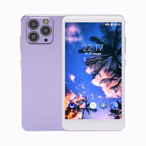 Fuhjythy Lecteur MP4 5 Pouces HD Réduction du Bruit 1920 X 1080 IPS Écran Tactile Lecteur de Musique 8MP Appareil Photo Radio FM Violet