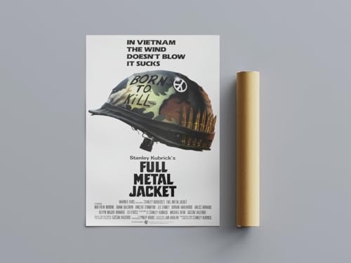 80s Classic Movie Posters full metal jacket Wall Art (A4 Size 21cmx29.7cm)