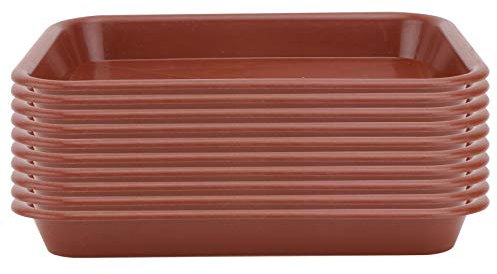 Tofficu 10pcs Rectangular Flowerpot Trays, Plant Pot Saucers, Windowsill Drip Trays Bonsai Plates Flower Pot Dish for Succulent Bonsai Garden