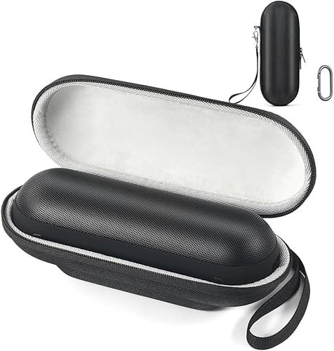 Hard Travel Case For Beats Pill Wireless Speaker, Portable Speaker Holder Bag, 9.5 * 3.2 * 3.5 In, with Extra Mesh Pocket Fits Charger, Black