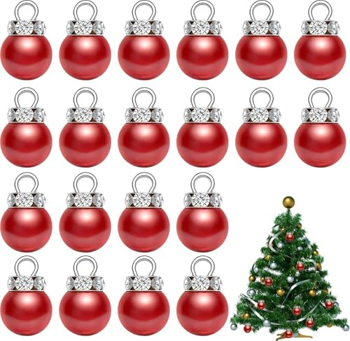 Mini Weihnachtsdeko 20 Stück Set – Miniatur Dekofiguren für Weihnachtsbaum und Puppenhaus, Mini Weihnachtsbaum Deko, DIY Schmuck Zubehör für Weihnachten, Festliche Deko zum Basteln und Versc