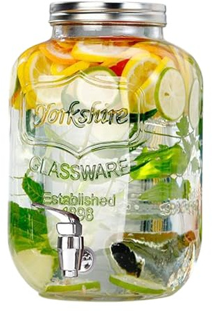 Lpoppcx Fontaines À Boisson Pour Fêtes | Pichet Transparent Étanche avec Robinet - Distributeur de Jus avec Couvercle,Pour Citronnade Pique-Niques Terrasse Buffets Anniversaires Noël Mariages Nouvel