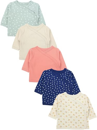 TupTam Baby Mädchen Langarm Wickelshirt Baumwolle 5er Set