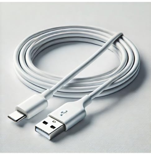 LockMingle Kindle Paperwhite 12th & 11th Generation Fast Charging USB-C Cable – 1M White Charger Lead