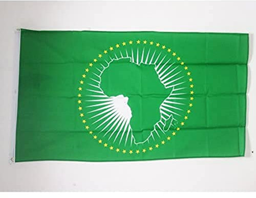 AZ FLAG - Flagge Afrikanische Union - 90x60 cm - Afrika Fahne 100% Polyester mit Messing-Ösen - 50g