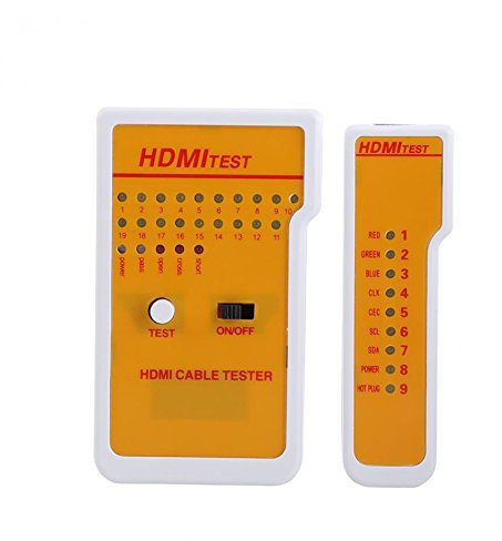 Tester di Cavo HDMI Ad Alta Definizione Strumento di Test di Cavo Portatile Strumento di Controllo di Cavo con 9 Indicatori LED