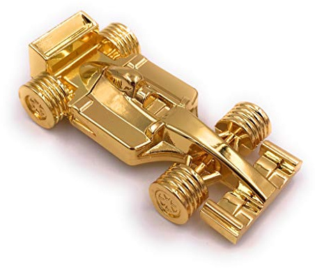 H-Customs F1 Car Rennwagen Gold auf Metall USB Stick 64GB USB 2.0