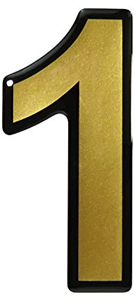 Bike Label - Adesivi 3D con Numeri, 1 Numero 1-900071, Colore: Oro