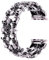 VIQIV Totenkopf-Armbänder, kompatibel mit Apple Watch, 38 mm, 40 mm, 41 mm, 42 mm, 44 mm, 45 mm, iWatch Series SE 7 6 5 4 3 2 1, Fit For 42mm Watch, Metall Stahl Metall