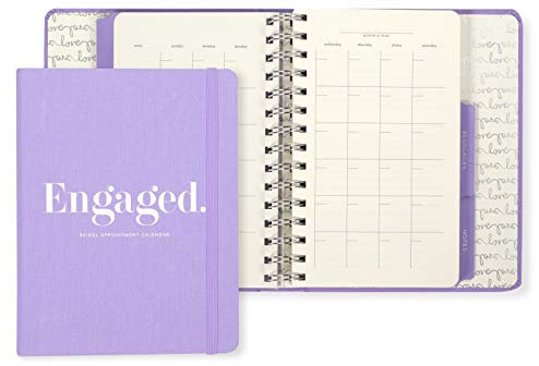 Kate Spade New York Bridal Appointment Calendar, Undated with Weekly and Monthly Views, Engaged (Purple)