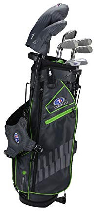 U.S. Kids Golf Ultra Light 2020 57 inch 5er Set mit Bag für Kinder und Jugendliche (100-168cm), Rechts- und Linkshänder, Grün/Grau, Normalgrip