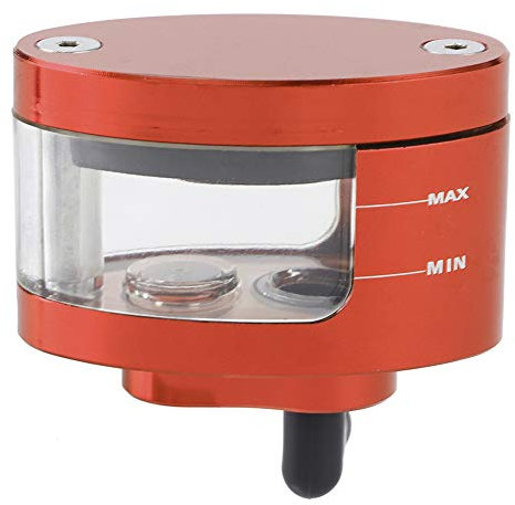 EVGATSAUTO Motorradzubehör, Universal Motorradbremskupplung Ölbecher Zylinder Flüssigkeitstank Vorratsflasche(Orange)