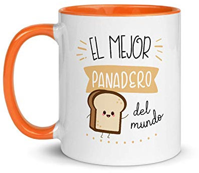 Kembilove Taza de Desayuno del Mejor Panadero del Mundo – Tazas de Café para Profesionales y Trabajadores para la Oficina – Tazas de Té en Color de Profesiones – Taza de Cerámica de 350 ml