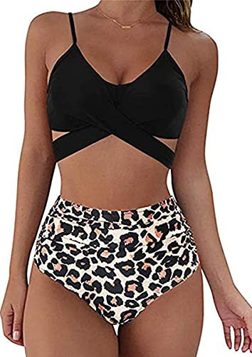 CheChury Bikini Mujer Conjuntos Brasileño Sexy Bikini de Play Acolchado Bra Traje de baño Tops y Braguitas Dos Piezas Bikini Sets Sexy Talla Grande Bañador Vacaciones Bikini para Mujeres Criss Cross