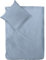 Decoper ® Mako-Satin Bettwäsche aus 100% Baumwolle | Atmungsaktiv & kuschelig weich | Farbe Rauchblau Blau Hell | 2 teilig - 155 x 220 cm + 80 x 80 cm