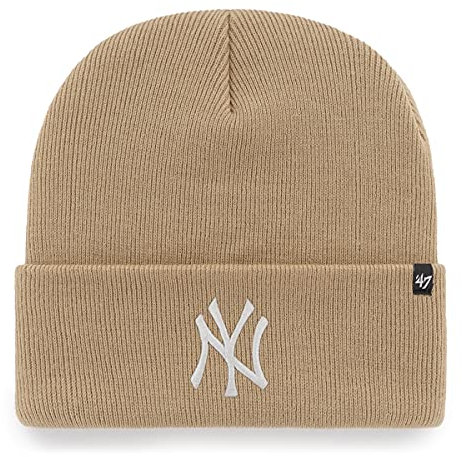 '47 MLB Unisex Baseballmütze New York Yankees Haymaker Cuff Knit Khaki