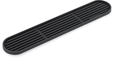 Navaris Tapete escurridor estrecho - Alfombrilla fina para secar vasos tazas tabla - Escurreplatos de cocina para estropajos esponja - 43 x 7,5 x 1 cm