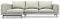 comfortly Nockeby 2-Sitzer-Sofa mit linker Chaiselongue-Schonbezug, handgefertigt, kompatibel mit Nickelby-Sofa mit Chaiselongue, linke Seite, nur Bezüge (strapazierfähig, cremefarben)