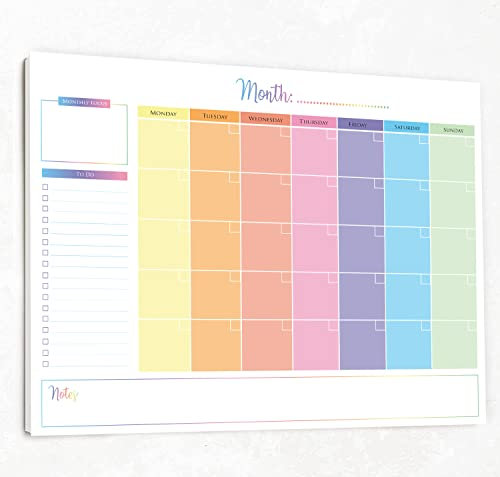 Monthly Wall Calendar 2025-2026 Large Undated - 16 Months of monthly pages with To Do list - Great as Family Planner, for Students, Business or Office use – A3 – Start Anytime