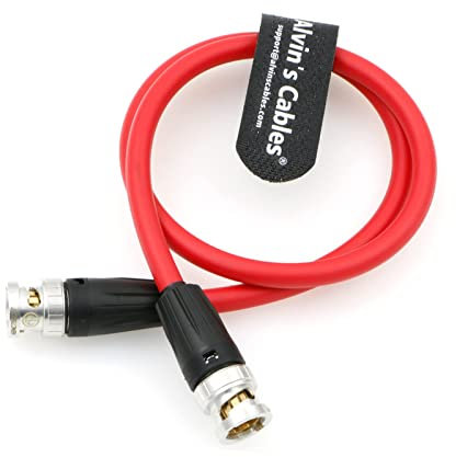 Alvin's Cables 12G BNC-Coassiale-Cavo HD SDI BNC Maschio a Maschio Cavo Originale per 4K Videocamera 50CM|19.7 pollici Rosso