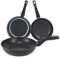 Quttin Sarten Antiadherente Aluminio con Revestimiento Resistente. Cacerola de Aluminio Forjado con Tapa de Cristal. Aptas para todo tipo de Cocinas. Modelo Select Negro Diametro 30 cm