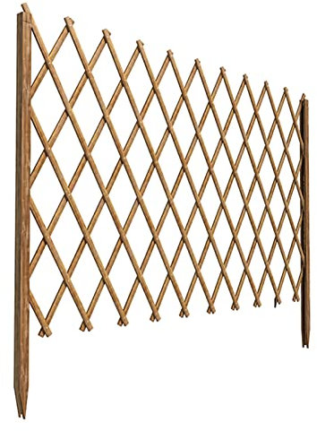BZJPRFC Barrière for Animaux en Treillis De Plantes Extensible en Bois Massif, Panneau De Décoration De Jardin De Balcon De Pelouse (Size : H65xL180cm)
