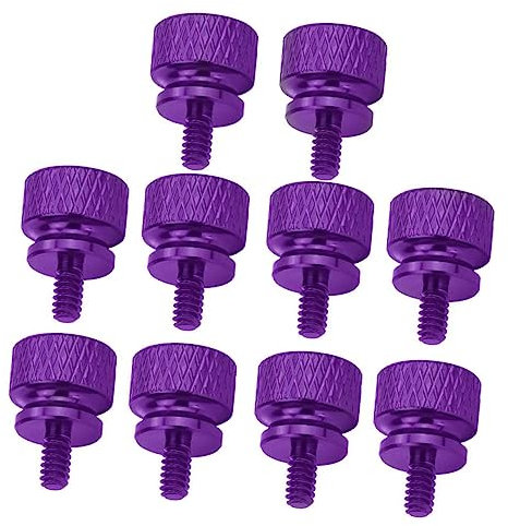 Garneck 10pcs Thumbscrew Replacement Aluminum Alloy Side Panel Fixing Screw for Computer Chassis for Upgrades and Repairs and Lightweight Design