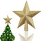 Christbaumspitze Stern Verzierung, Weihnachtsbaumspitze Stern, Glitzernde Weihnachtsbaumspitze, Christbaumspitze Stern Für die Dekoration der Christbaumspitze (Gold)