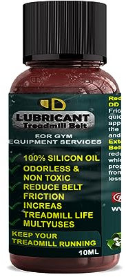 DD teck Professional Gym Equipment Lubricant Pure Silicone Oil for Treadmill Belt Lubrication, Easy to Apply Treadmill Belt Lubricant Oil, Suitable for Nearly All Type of Treadmills (10ml)
