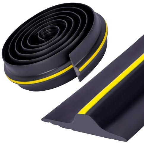 lesolar Bande d'étanchéité universelle pour porte de garage - 3 m x 18 mm - Joint d'étanchéité en caoutchouc - Parfait pour garder les garages propres et secs (sauf adhésif)