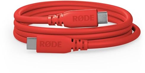 RØDE Câble SC27 USB-C SuperSpeed vers USB-C pour transfert de données rapide jusqu'à 5 Gbps et alimentation de 60 W (2 m, rouge)